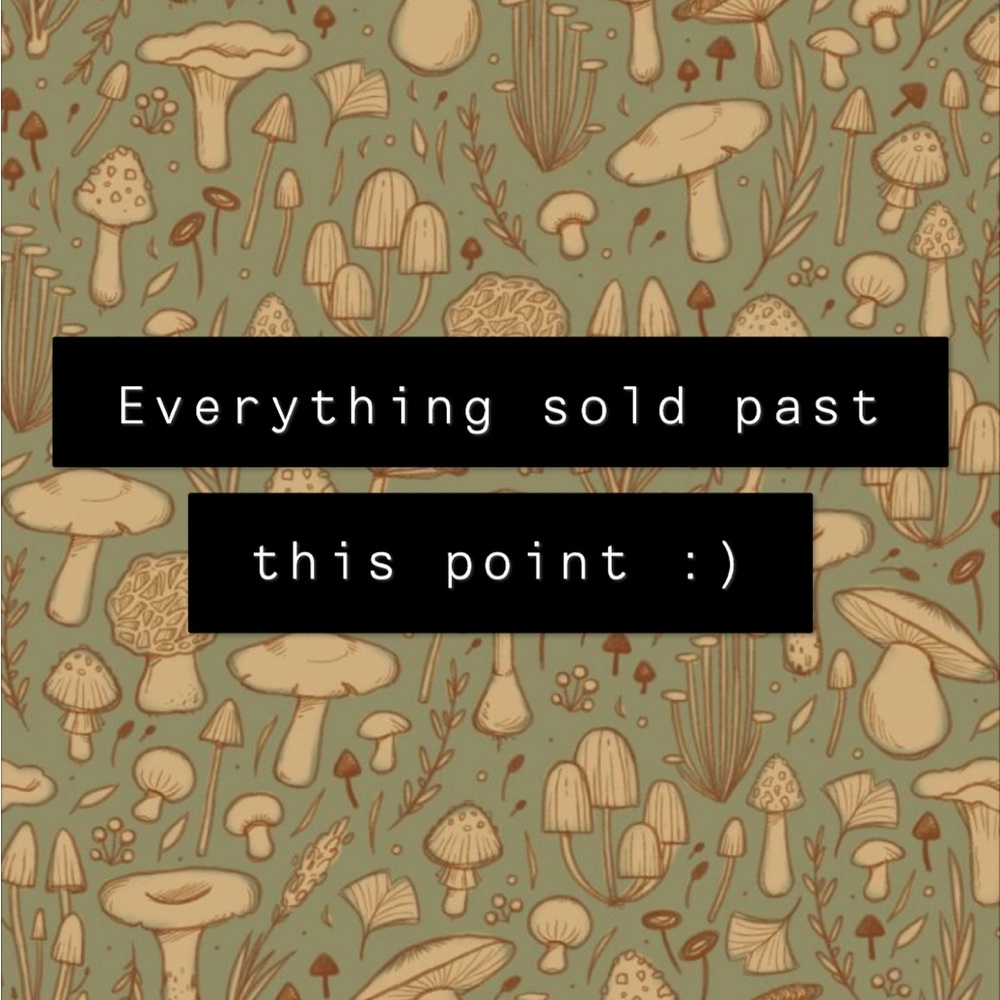 Past this point in my shop is all my sold items!